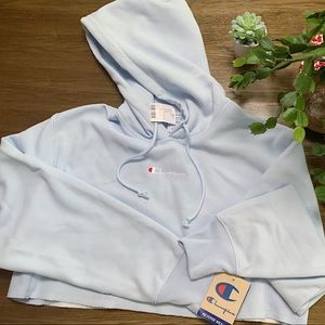 Champion Cropped Hoodie Sweatshirt